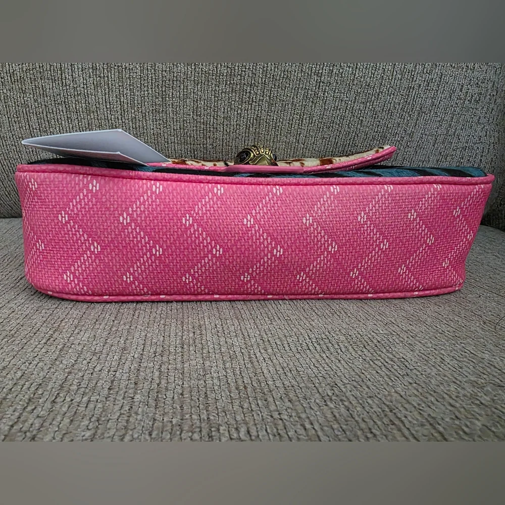 Kurt Geiger Wild Animal Print Leather & Calf Hair Shoulder Bag - New With Tags - Picture 3 of 15